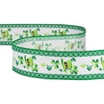 thumbnail image 4 of Northlight St. Patrick's Day Top Hat Wired Spring Craft Ribbon - 2.5" x 10 Yards, 4 of 6
