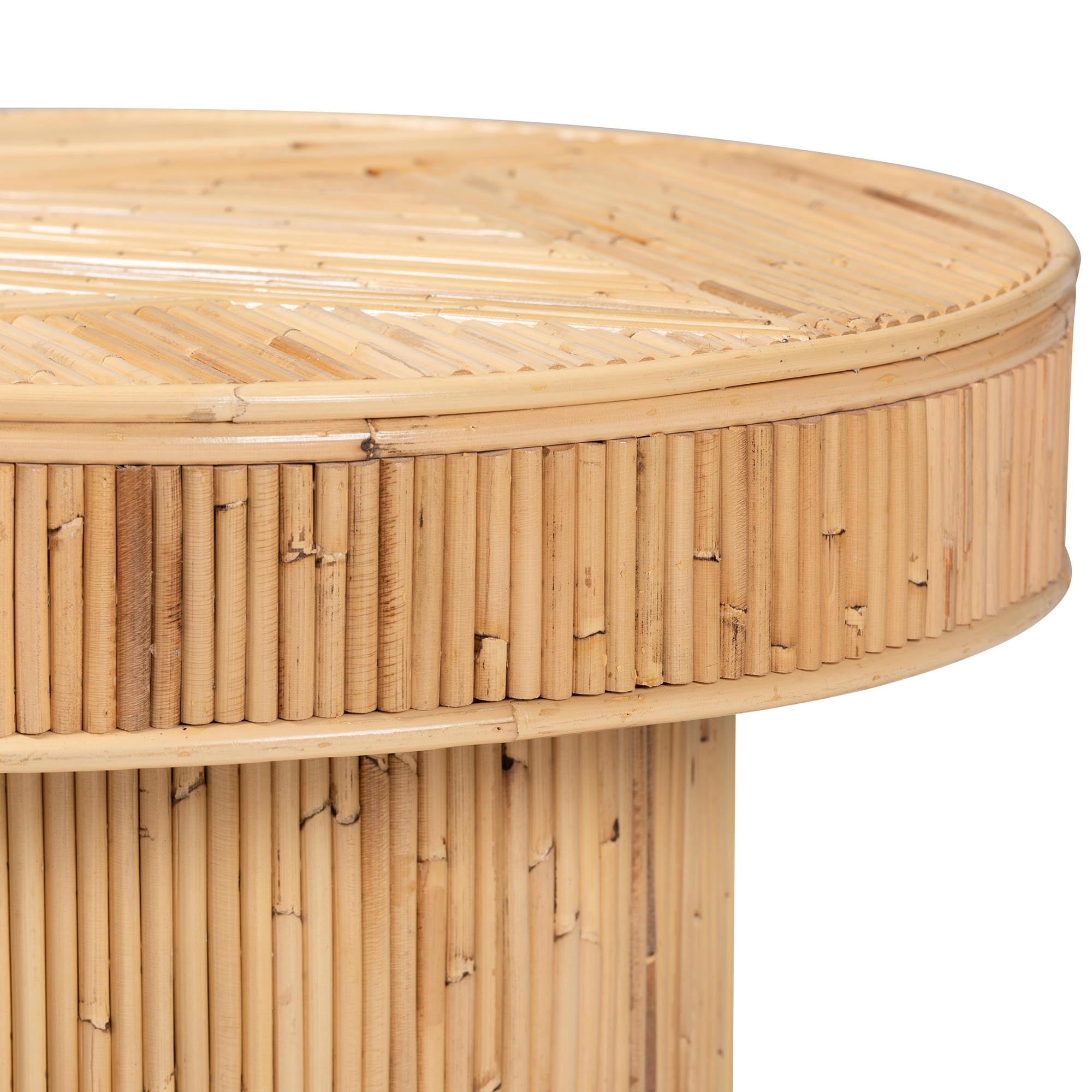 bali & pari Iryna Boho End Table, One Size, Light honey