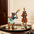 thumbnail image 3 of Visland Violin Ornament Smooth Surface Frog Violin Design Resin Mini Sculpture Classic Artistic Shape Musical Instrument Decor, 3 of 8