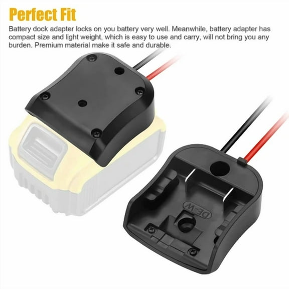 Power Connector DIY Battery Adapter for DeWalt 10.8-12V Battery Holder Dock