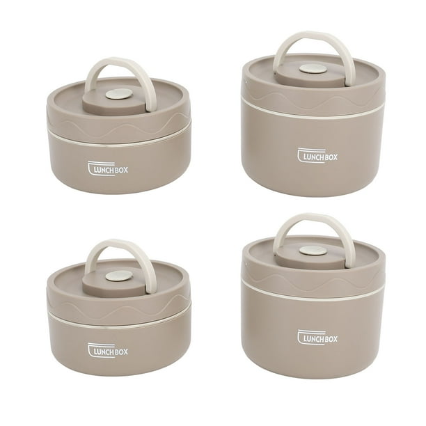 Contenedor De Alimentos Aislado Lunch Box 304 Diseño Redondo Sellado De Acero Inoxidable Con Bolsa Térmica Para La Escuela De Trabajo Comedor Al Aire Libre