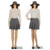 68.9" Female Mannequin Torso Dress Form Display W/Base Plastic Slapped Adjustable Dressmaker Dummy Detachable