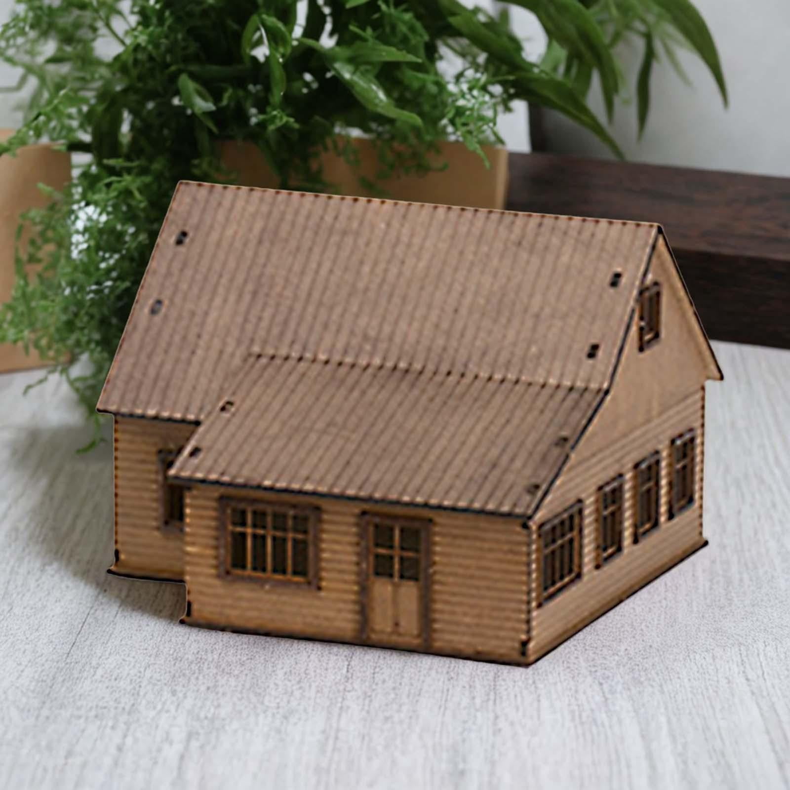 1/72 House Model Building Kits Landscape Building Materials Hobby Toys Educational Learning Toy Layout Scenery for Diorama Layout Accessory Style G