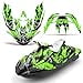 thumbnail image 3 of Wholesale Decals Jet Ski Graphics kit Sticker Decal Compatible with Sea-Doo Spark 3-up 2015-2018 - Reaper V2 Green, 3 of 4