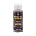 thumbnail image 1 of FolkArt Multi-Surface Satin Acrylic Paint, 2 fl. oz., Real Brown, 1 of 9