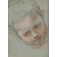 thumbnail image 2 of Federico Barocci 18x24 Gold Ornate Framed and Double Matted Museum Art Print Titled - Head of a Boy (1586-1589), 2 of 4