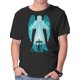 thumbnail image 1 of Men's Cotton Crew Neck T-Shirt, Casual Style, Regular Fit, Knit Fabric with Medium Stretch, Solid Color with Applique Weeping Angel Graphic, 180gsm - Black, Everyday Tshirt | Artistic Print Shirt | D, 1 of 6