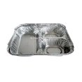 thumbnail image 3 of Durable Packaging - HFA 250PK - Foil Tv Dinner/Take-Out Pan w/Clear Plastic Dome Lid- 3 Compartment Tray (pack of 250), 3 of 4