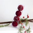 thumbnail image 3 of 4 Pcs Boules de Sapin de Noël Ornements Perles Floquées Ensemble de Boules de Noël Boules Rouges Incassables Décoration d'Arbre Suspendu, 3 of 5