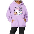 thumbnail image 2 of WEAIXIMIUNG Sweatshirts à Col Rond pour Femmes Zip Up Décontracté à Col Rond avec Poche Imprimé Hoodie, 2 of 3