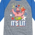 thumbnail image 3 of SpongeBob SquarePants - Lit Fireworks Patrick - Toddler & Youth Raglan Graphic T-Shirt, 3 of 5