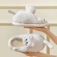 thumbnail image 4 of Pantuflas de invierno para mujer con dibujos de gatos, bonitas pantuflas de algodón para el hogar, nuevas pantuflas de invierno de suela suave, gruesas y cálidas para parejas, 4 of 6