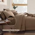 thumbnail image 6 of Amberspace 7-piece Bed in a Bag Comforter Set with Sheets,Deep Brown,Queen, 6 of 8