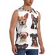 thumbnail image 2 of Balery Happy Dog Faces Collage Camisetas sin mangas para hombre, absorbe la humedad y protege contra el mal olor.-Medium, 2 of 7