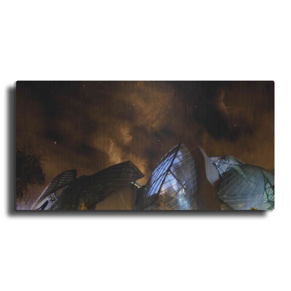 Luxe Metal Art 'Lv Color' by Sebastien Lory, Metal Wall Art, 48"x24"