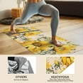 thumbnail image 4 of Beige Music Sunflower Guitar Pattern Hot Yoga Mat Towel Non Slip for Hot Yoga - Quick-Drying Yoga Mat Cover with 4 Corner Pockets with Travel Bag - Hot Yoga Towel Non Slip 70"x26", 4 of 6