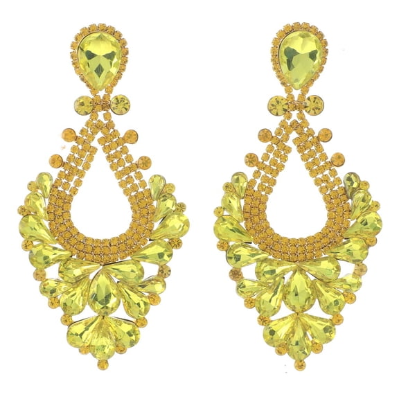 Large Rhinestone Chandelier Earrings