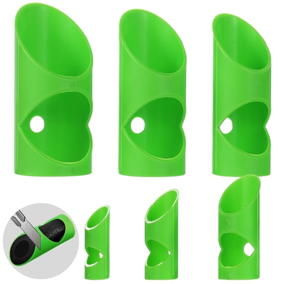 6 Pcs Foam Pipe Cutting Tool Set – 90° & 45° Insulation Pipe Cutter Fixture, 6 Sizes, Smooth Edge, Heavy Duty Plastic, for HVAC, Plumbing & DIY