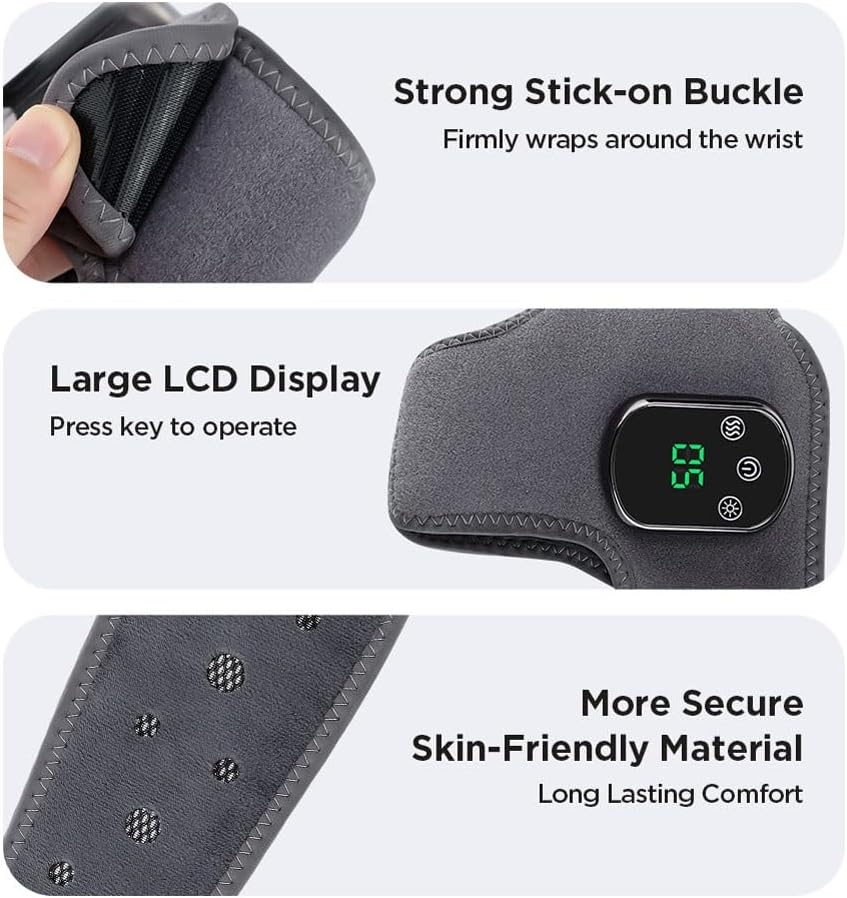 Nuralisk 3-in-1 Foot Massager, Foot Massager with 3 Vibration Modes and 5 Heat Levels for Pain Relief, Portable Wireless Thermal Ankle Support for Neuropathy and Relaxation
