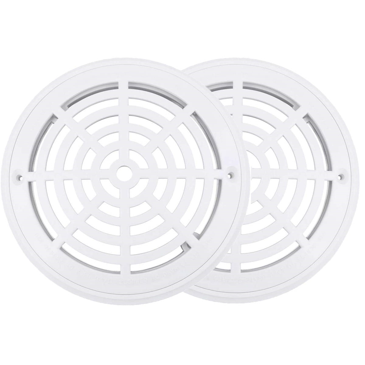 8 Inch White Pool Main Drain Cover Replacement Universal Pool Drain Cover with Screws Fit for Swimming Pools Accessary 