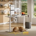 thumbnail image 2 of GUNAITO Height Adjustable Electric Standing Desk, 55 x 28 Inches Sit Stand up Desk, Memory Computer Home Office Desk,White&Brown, 2 of 7
