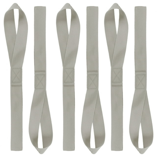 Uxcell 6Pcs Correos de Amarre de Bucle Suave 12"x1" Capacidad de Carga de 220lb Gris