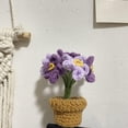 thumbnail image 6 of JOONOR 3PCS Mini Crochet Sunflower Potted Plant,Knitted Fake Sunflower for Bathroom Home Kitchen Rustic Table Centerpiece Shelf Decor, 6 of 10