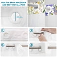 thumbnail image 3 of No Hook Shower Curtain with Built-in Rings - Boho Floral Washable Waterproof Fabric Bathroom Curtains for Hotel,Rentals, Stall 48 X 72 Inch , Watercolor Leaves Flowers, 3 of 9