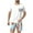 A-White, variant on GERsome Mens Pajama Sets 2 Piece Short Sleeve Crewneck Tops and Shorts Lounge Sets Summer Soft Lightweight Nightwear M-3XL