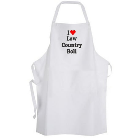 Food Service Aprons - Aprons365 - I Love Low Country Boil Apron - Georgia South Carolina Food Chef Cook