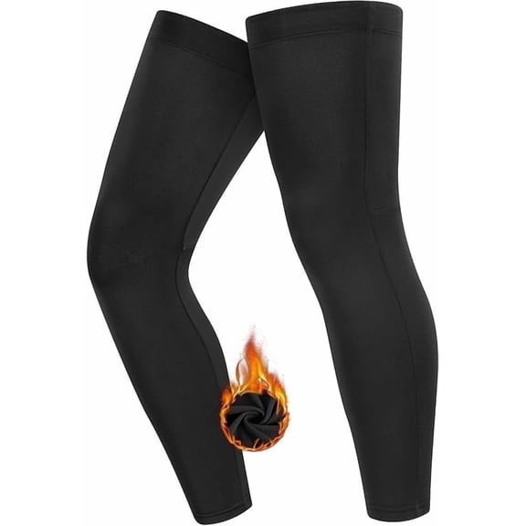 Qualidyne Compression Sleeve for Men,1 Pair Full Length Sports Leg Sleeves for Running, Cycling,Basketball Football and Other Sports