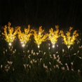 thumbnail image 3 of XZKING LED Solar Power Cole Flowers Landscape Light Night Lamp Outdoor Garden Yard Pathway Lawn Grassland Decoration Yellow Color,Pack of 2, 3 of 10
