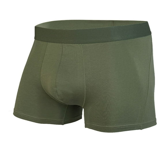 UoCefik Boxers Briefs for Men With Ball Holder Soft Wicking Cotton Trunks Breathable Comfortsoft Stretchy Underwear Boxer Shorts Pack,Army Green XXL