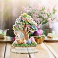 thumbnail image 4 of Easter Bunny Mushroom Cabin 2D Decor - Cute Egg-Themed Home Ornament, Christmas & Valentine's Day Preppy Accent, Festive Easter Tabletop & Shelf Decor, Durable Acrylic Flat Decoration for Spring, E, 4 of 5
