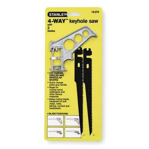 Stanley Keyhole Saw, 4-Way, 15-275