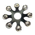 thumbnail image 3 of Hi Hat Tambourine High Performance Hand Bells Rattle Cymbal Accessory Metal Drum Black, 3 of 8