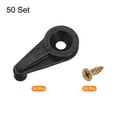 thumbnail image 3 of Uxcell 50 Pcs Glass Retainer Clips Kit 3.5mm Glass Clip with Screws for Fixing  Cabinet Black, 3 of 6