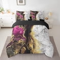 thumbnail image 2 of jejeloiu Marbling Abstract Stone Texture 7-Piece Twin Bedding Sets,Marble Print Bedding Comforter Set,Colorful Ombre Effect Sheet Sets For Teens,Luxury Bedroom Decor Reversible, 2 of 8