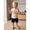 thumbnail image 4 of BemeyourBBs Western Baby Boy Summer Clothes Toddler Baby Boys Cowboy Outfit It's Alright To Be Little Bitty Letters Short Sleeve Cowgirl Hat Print T-Shirt Shorts Set Toddler Baby Boys Summer Outfit, 4 of 9
