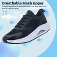 thumbnail image 4 of Z ZARPION Women Arch Support Walking Shoes Plantar Fasciitis Pain Relief Orthotic Casual Sneakers Black Size 10, 4 of 9