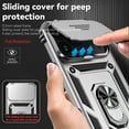 thumbnail image 6 of for iPhone 17 Pro Max Rugged Phone Case with Sliding Camera Cover, Kickstand TPU Bumper Drop Proof Durable Military Grade Protective Case Cover for iPhone 17 Pro Max, Silver, 6 of 9