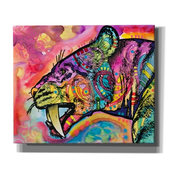 Epic Graffiti 'Saber Tooth' by Dean Russo, Canvas Wall Art, 24"x20"
