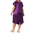 thumbnail image 3 of Agnes Orinda Women's Plus Size Mother's Day Satin Silk Pleated Loose Sleepwear Sleep Dresses 1X Modena, 3 of 6