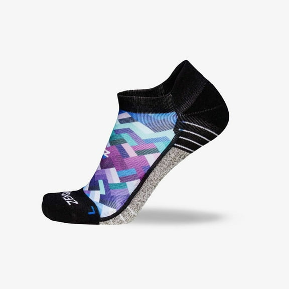 Zensah Geo Socks (No-Show) S / Geo Waves