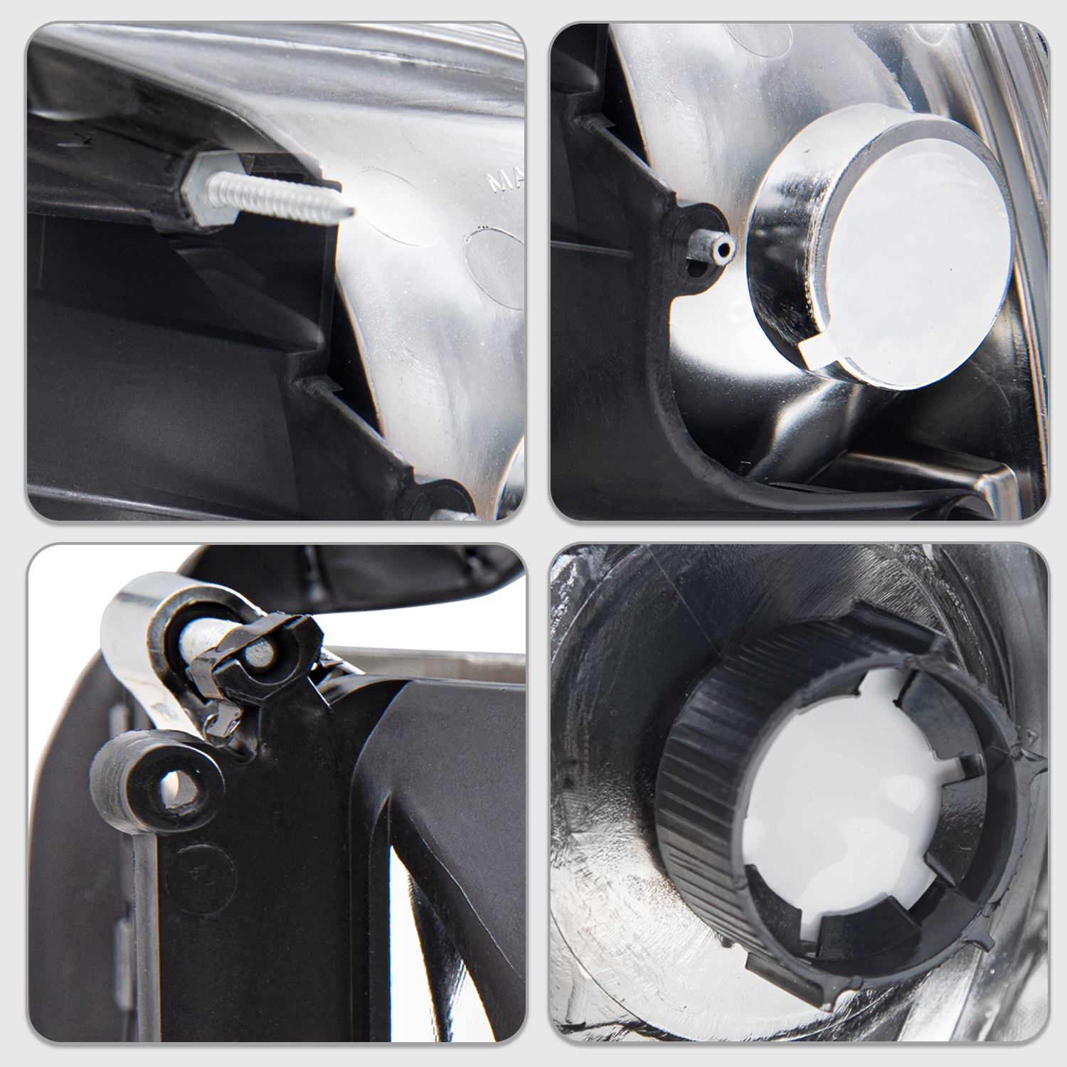 Pair For 1994-2002 Dodge Ram 1500/94-02 2500 3500 Headlights Chrome Headlamp