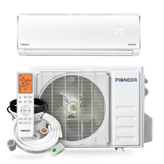 Pioneer Diamante Pro 18,000 BTU 21 SEER2 230V High-Wall Ductless Mini-Split Air Conditioner Inverter Heat Pump with 16 Ft. Kit