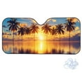 thumbnail image 2 of FORUDESIGNS Palm Tree Print Car Windshield Sun Shade Waterproof Car Sun Visor Protector Auto Dashboard Shield Block UV Rays Reflective Sunshade for Protection, 2 of 7