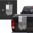 thumbnail image 2 of Veteran Vietnam Retired Distressed American USA US Flag Truck Tailgate Vinyl Decal Compatible with most Pickup Trucks – U.S. Army Sticker USAF USMC US Navy Decal (11" x 20", White), 2 of 8