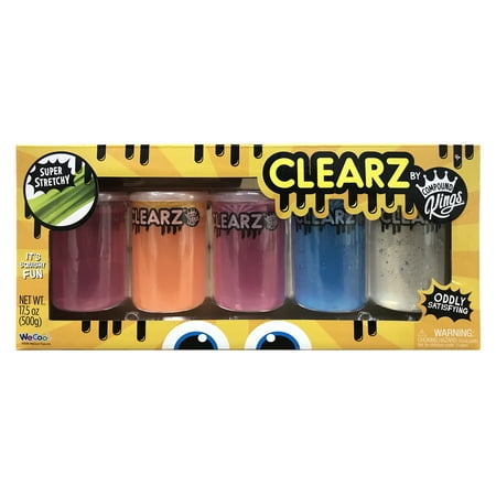 Compound Kings 5 Pack of Multicolor Clearz Slime (Best Clear Slime Recipe)