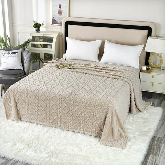 Fuebueo Fleece Blanket,Throw/Travel/Twin/Queen Size Blanket Bed Cozy, Fuzzy and Lightweight